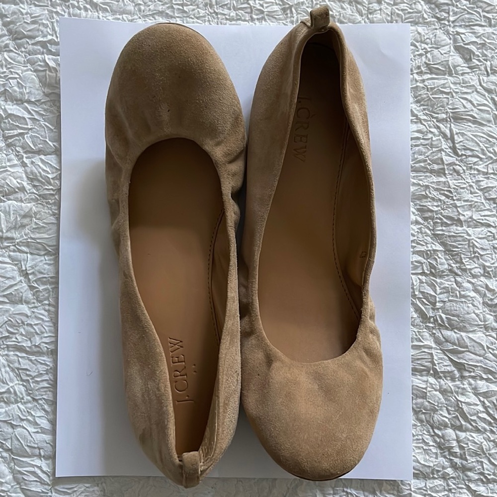 J. Crew Suede Nude Flats